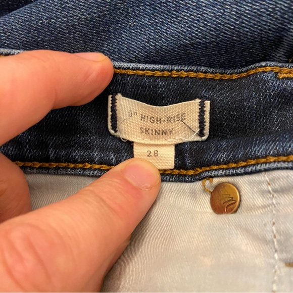 Madewell Dark Wash 9” High Rise Skinny Denim Blue Jeans Women’s 28x28 - Picture 5 of 13